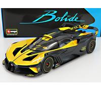 MODÈLE DE VOITURE STATIQUE DIECAST BUGATTI BOLIDE W16 8.0 FOUR-TURBO JAUNE 1/18