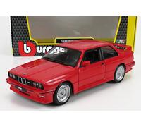 MODÈLE DE VOITURE STATIQUE DIECAST BURAGO BMW SERIE 3 M3 E30 1988 ROUGE ÉCHEL...