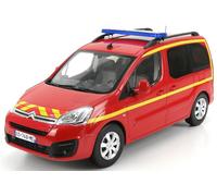 MODÈLE DE VOITURE STATIQUE DIECAST CITROEN BERLINGO POMPIERS 2017 MODÉLISME 1/18