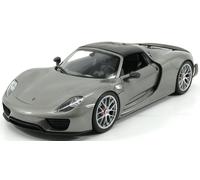 MODÈLE DE VOITURE STATIQUE DIECAST PORSCHE 918 SPIDER 2015 GRIS MODÉLISME 1:18