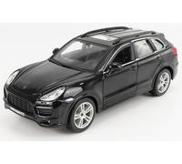 MODÈLE DE VOITURE STATIQUE DIECAST PORSCHE CAYENNE TURBO 2010 NOIR ÉCHELLE 1/24