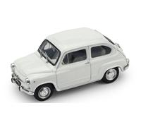 MODÈLE DE VOITURE STATIQUE FIAT 600D FANALON 1965 BLANC MODÉLISME ÉCHELLE 1:43