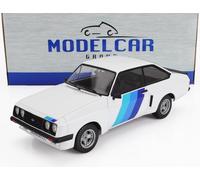 MODÈLE DE VOITURE STATIQUE FORD ESCORT MKI II RS 2000 X-PACK 1977 BLANC ÉCHEL...