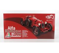 MODÈLE DE VOITURE STATIQUE ITALIEN ALFA ROMEO 8C 1931 ROUGE MODÉLISME ÉCHELLE...