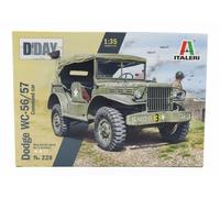 MODÈLE DE VOITURE STATIQUE ITALIEN DODGE WC56/57 4X4 COMMAND CAR MILITAIRE 19...