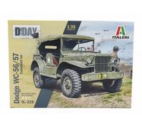 MODÈLE DE VOITURE STATIQUE ITALIEN DODGE WC56/57 4X4 COMMAND CAR MILITAIRE...