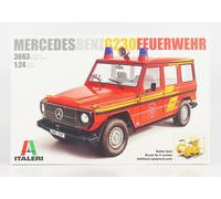 MODÈLE DE VOITURE STATIQUE ITALIEN MERCEDES CLASSE G230 POMPIER ÉCHELLE 1/24