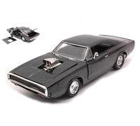 MODÈLE DE VOITURE STATIQUE JADA TOYS DODGE CHARGER RT 1970 FAST FURIOUS NOIR ...