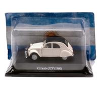 MODÈLE DE VOITURE STATIQUE KIOSQUE CITROEN 2CV 1960 CREAM MODÉLISME ÉCHELLE 1:43