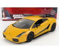 Jada Toys Fast & Furious 253203067 Lamborghini Gallardo Superleggera, échelle 1/24, Portes ouvrantes, Capot et Coffre, Jaune/Noir