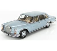 MODÈLE DE VOITURE STATIQUE MERCEDES CLASSE S 600 W100 1963 BLEU MODELISME ÉCH...
