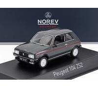 MODÈLE DE VOITURE STATIQUE NOREV PEUGEOT 104 ZS2 1979 GRIS MODELISME ÉCHELLE ...