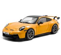 MODÈLE DE VOITURE STATIQUE SOLIDE PORSCHE 911 992 GT3 COUPE 2023 JAUNE ÉCHELL...