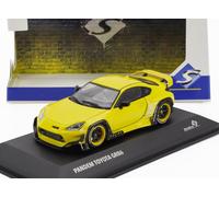 MODÈLE DE VOITURE STATIQUE SOLIDE TOYOTA GR86 ROCKET BUNNY COUPÉ 2022 JAUNE 1/43