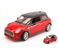 MODÈLE DE VOITURE STATIQUE WELLY NEW MINI COOPER HATCH 2014 ROUGE AVEC TOIT N...
