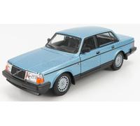 MODÈLE DE VOITURE STATIQUE WELLY VOLVO 240 GL 1986 BLEU MODELISME ÉCHELLE 1/24