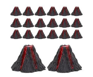 Modèle de Volcan Réaliste 20 Pièces en Plastique | Décor Miniature, Aspect de Volcan, pour Cabinet et Desktop, Inspire la Curiosité des Fans