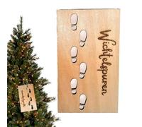 Modèle d'empreinte de | Pochoir d'empreinte de Noël - Modèle de plancher avec bois, décoration de Noël, décoration de fenêtre, décoration de bricolage