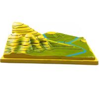 Modèle d'enseignement de la géographie, for l'enseignement | Modèle de construction de plaque de terrain de contour amovible, instrument d'enseignement de la géomorphologie