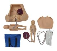 Modèle d'entraînement avancé de simulateur d'accouchement - Simulation d'accouchement jumelée pour la pratique de la gynécologie avec anatomie pelvienne réaliste et double fœtus