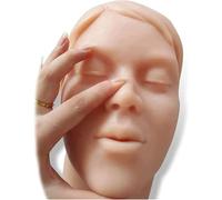 Modèle d'entraînement de la tête d'injection, tête de mannequin en silicone haute simulation avec tête de mort pour étudiant, médecin, esthéticienne