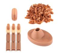 Modèle d'entraînement des ongles détachables avec base robuste, surfaces réalistes texturées, plusieurs tailles de pointes pour la pratique à la maison, la salle de classe, les démonstrations, le