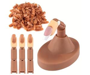 Modèle d'entraînement des ongles détachables avec base robuste, surfaces réalistes texturées, plusieurs tailles de pointes pour la pratique à la maison, la salle de classe, les démonstrations, le