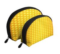 Modèle d'épis de maïs Frais et mûrs, Trousse de Maquillage Coquille Femme Petit Porte-Monnaie Trousse de Toilette Trousse à cosmétiques 2 pièces