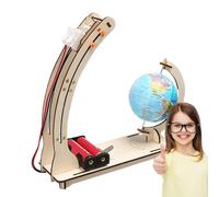 Modèle d'espace éducatif - Panneau solaire inclus, batterie, moteur, éducatif, auto-alimenté pour garçons et filles, collège, laboratoire, exposition, solaire, or