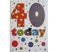 Modèle d'étoile - Carte d'anniversaire "40 Today" - Carton SG31020 (Taille unique) (Coloré)