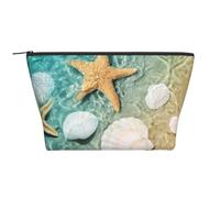 Modèle d'étoile de mer et de Coquillage, Trousse de Toilette Trousse de Maquillage Sac à cosmétiques Trousse de Toilette de Voyage Portable