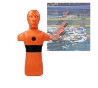 Modèle d'exercice D'incendie, Mannequin De Sauvetage Aquatique, Modèle De Sauvetage en Piscine en Plastique PE, 110,2 LB Après Injection d'eau, Drainage Rapide(Orange)