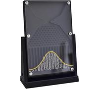 Modèle d'expérimentation de planche Galton, modèle de démonstration | Modèle mathématique de distribution normale de bureau avec courbe rouge, outil pédagogique de laboratoire(Black)