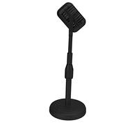 Modèle d'hélice de Microphone Vintage, avec Base Stable et Support Rod Retro Style Mic Set Simulation Modèle de Microphone à l'ancienne de Vintage Prop (Black)