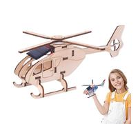 Modèle d'hélicoptère à énergie solaire, kit de matériel d'hélicoptère solaire, kit d'hélicoptère en bois 3D | Jeu créatif, jouet éducatif du cerveau, activité artisanale scientifique