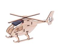 Modèle d'hélicoptère à énergie solaire - Kit de puzzle 3D - Hélicoptère en bois - Jeu de puzzle créatif - Jouet de cerveau éducatif - Activité scientifique pour la dentition