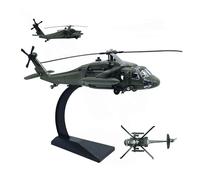Modèle d'hélicoptère militaire UH-60 Black Hawk 1:64 alliage moulé pression avec son affichage collection qualité supérieure for adultes, débutants passionnés d'aviation d'exposition protection