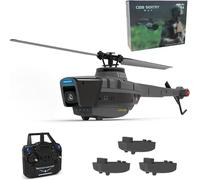 Modèle d'hélicoptère RC C128 avec caméra 1080P, 2,4 G RC 4 canaux 6 axes gyroscope drone aérien avion militaire hélicoptère jouet avec pour adultes débutants positionnement de flux optique - RTF