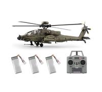 Modèle d'hélicoptère RC C170 AH-64D à l'échelle 1:48, 2,4 GHz, 6 canaux, sans rotor arrière, avec détection de position optique, fonction flottante, vol arrière par simple pression d'un bouton, rotor