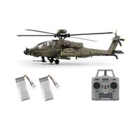 Modèle d'hélicoptère RC C170 AH-64D à l'échelle 1:48, 2,4 GHz, 6 canaux, sans rotor arrière, avec détection de position optique, fonction flottante, vol arrière par simple pression d'un bouton, rotor