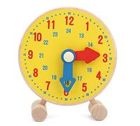 Modèle D'Horloge à Chiffres Jouet pour Enfants, Horloge éducative en Bois pour Enseigner Le Temps et Les Chiffres, Idéale pour L'interaction Parent-Enfant, 10 Cm/3,9 Pouces
