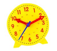 Modèle D'horloge Compacte, Jouet, Aide à L'apprentissage Pratique pour Les étudiants, Liaison à 3 Pointeurs, Système 24 Heures, 10cm (Yellow)