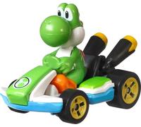 Modèle DieCast Hot Wheels Yoshi Standard Kart de Super Mario Kart - Échelle 1:64 Longueur 5 cm - GLP38