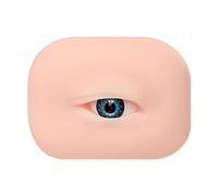 Ｚｉａｌｏｆｉ Modèle D'œil En Silicone, Outil de Beauté Réutilisable, Doux et Polyvalent pour Débutants, pour Extensions de Cils, Aide à La Pratique Du Maquilla, Bleu à Gauche