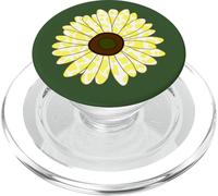 Modèle d'impression de Vache Jaune - Fleur Modèle de Vache PopSockets PopGrip pour MagSafe