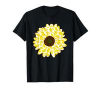 Modèle d'impression de vache jaune - Fleur Modèle de vache T-Shirt