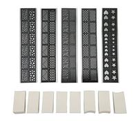 Modèle d'impression Nail Art Professionnel 3D DIY Décoration Autocollants Creux Ongles Éponges Douces pour les Créateurs de Nail Art et Usage Domestique Matière Plastique 5 Pièces