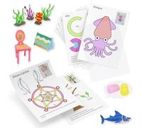 Modèle d'impression pour stylo 3D, 20 feuilles de dessins pour imprimante 3D, pochoirs en papier pour peinture 3D avec planche transparente en PVC, cadeaux de Noël, Vomika