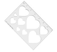 Modèle d'incrustation en acrylique transparent avec triangle ou cœur - Outil de mesure multifonction pour le travail du bois - Outil de mesure en acrylique