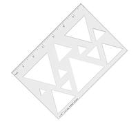 Modèle d'incrustation en acrylique transparent avec triangle ou cœur - Outil de mesure multifonction pour le travail du bois - Outil de mesure en acrylique